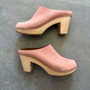 Bryr high heel closed toe clog in clay 37